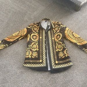 Versace Women's Silk Blouse Barocco FW'91 100% Authentic Size Large